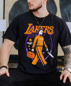 Michael Myers x Los Angeles Lakers NBA Graphic 2024 t shirt