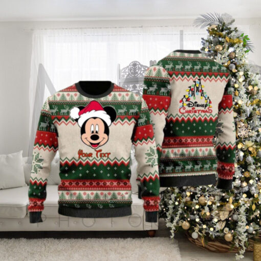 Mickey Santa Personalized Disney Cartoon Lover Christmas Gift Ugly Christmas Sweater