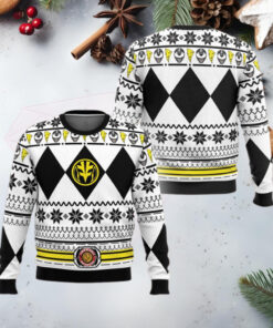 Mighty Morphin White Ranger Power Rangers Ugly Christmas Sweater