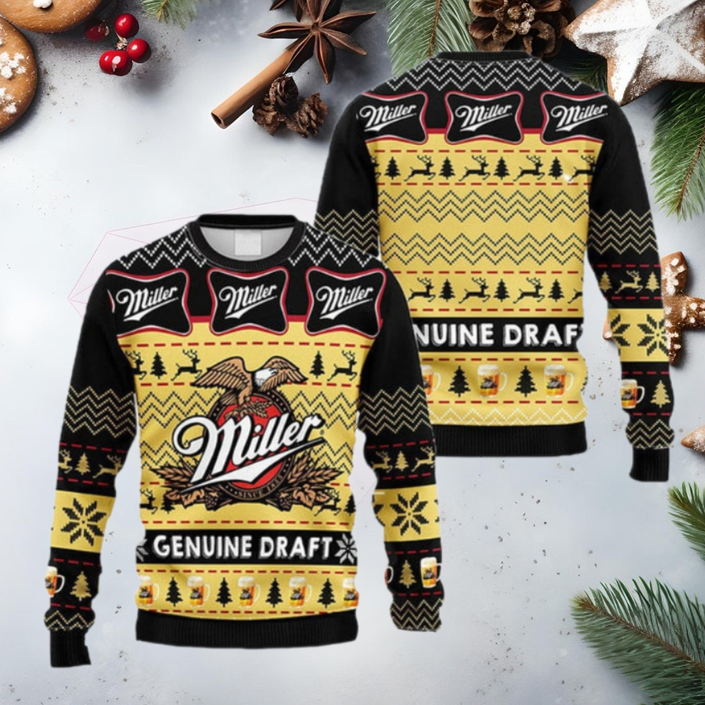 Miller high life christmas sweater hotsell