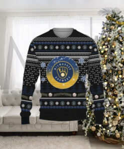 Milwaukee Brewers Classic Logo Holiday Ugly Sweater