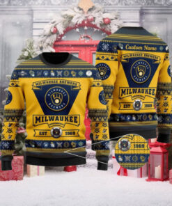 Milwaukee Brewers Custom 1969 Est Vintage Ugly Sweater