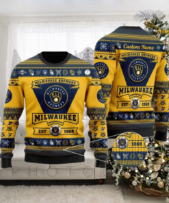 Milwaukee Brewers Custom 1969 Est Vintage Ugly Sweater