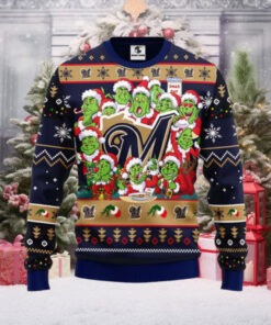 Milwaukee Brewers Grinch Family Xmas Day Ugly Sweater