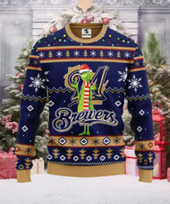 Milwaukee Brewers Grinch Festive Christmas Ugly Sweater