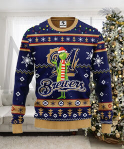 Milwaukee Brewers Grinch Festive Christmas Ugly Sweater