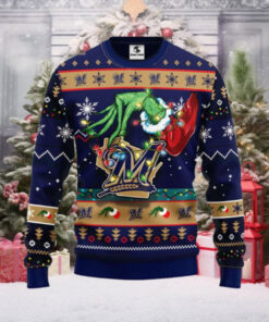 Milwaukee Brewers Grinch Stealing Christmas Ugly Sweater