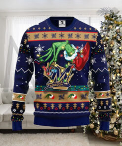 Milwaukee Brewers Grinch Stealing Christmas Ugly Sweater