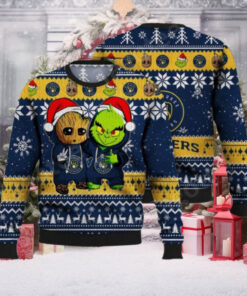 Milwaukee Brewers Groot And Grinch Ugly Christmas Sweater