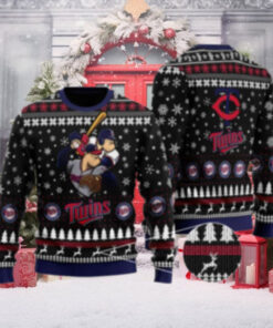 Minnesota Twins Baseball Action Ugly Christmas Sweater