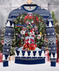 Minnesota Twins Baseballs And Gifts Christmas Tree Ugly Sweater