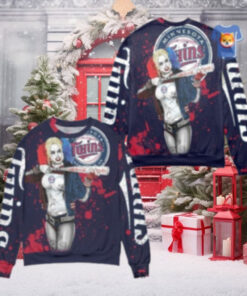 Minnesota Twins Harley Quinn Ugly Christmas Sweater