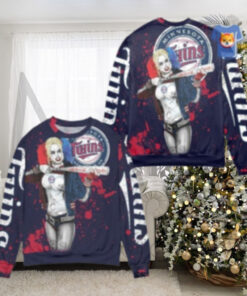 Minnesota Twins Harley Quinn Ugly Christmas Sweater