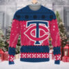 Minnesota Twins Logo Wreath Lights Ugly Christmas Sweater