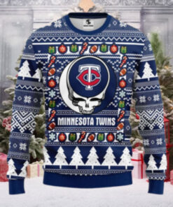 Minnesota Twins Skull And Gifts Ugly Christmas Sweater