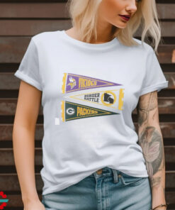 Minnesota Vikings vs. Green Bay Packers Border Battle Pennant T Shirt