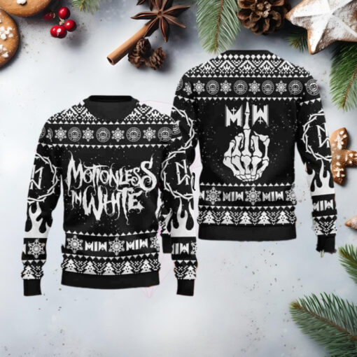 Motionless In White Band Christmas Sweater Chirstmas Gifts 2024 Xmas For Family And Friends Ugly Sweater