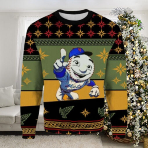 Mr. Met New York Mets Ugly Christmas Sweater