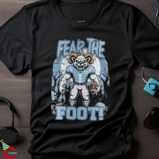 NC Tar Heels Halloween Fear The Foot Football 2024 tshirt