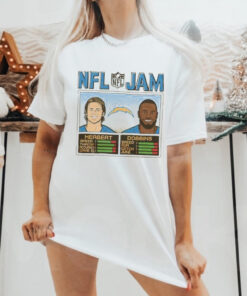 NFL Jam Chargers Herbert And Dobbins T shirt