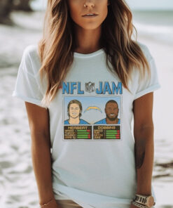 NFL Jam Chargers Herbert And Dobbins T shirt