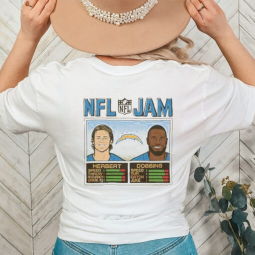 NFL Jam Chargers Herbert And Dobbins T shirt