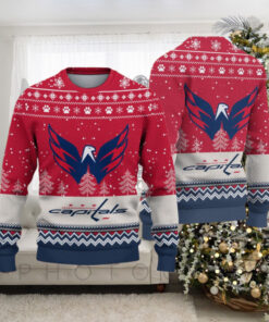 NHL Washington Capitals Hockey Team Design New Ugly Christmas Sweater