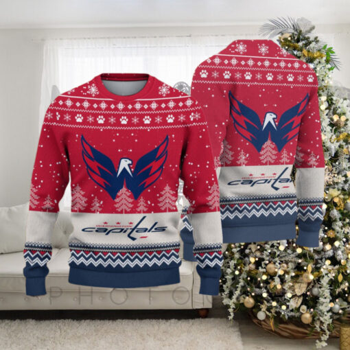 NHL Washington Capitals Hockey Team Design New Ugly Christmas Sweater