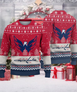 NHL Washington Capitals Hockey Team Design New Ugly Christmas Sweater