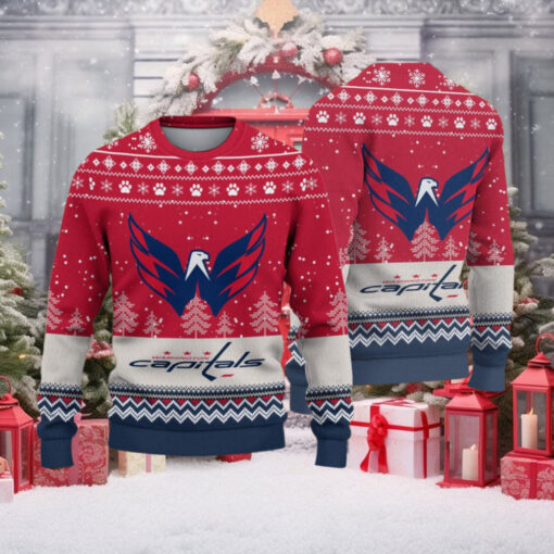 NHL Washington Capitals Hockey Team Design New Ugly Christmas Sweater