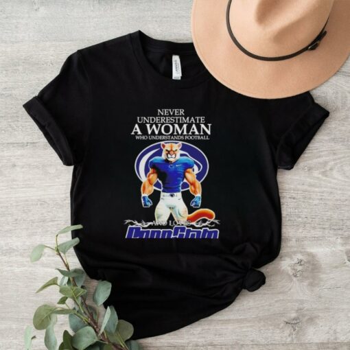 Never underestimate a woman who understands football and loves Penn State Nittany Lions mascot shirt