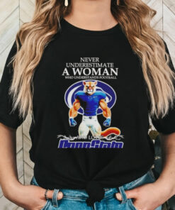 Never underestimate a woman who understands football and loves Penn State Nittany Lions mascot shirt