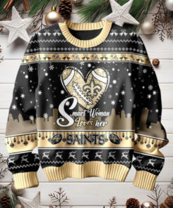 New Orleans Saints Smart Woman Loves Her Sweater