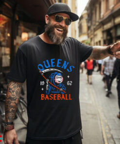 New York Mets Mr. Met Reaper Queens baseball 1962 shirt