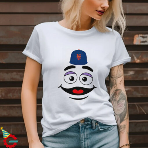 New York Mets grimace face smile victory gameday shirt