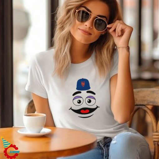 New York Mets grimace face smile victory gameday shirt