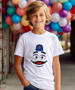 New York Mets grimace face smile victory gameday shirt