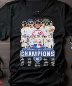 New York Yankees 2024 AL Pennants + East Division Champions Signatures Shirt