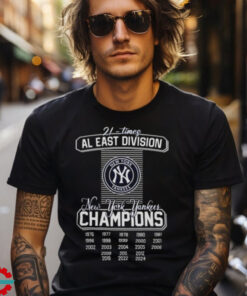 New York Yankees 21 Times AL East Division Champions 2024 Shirt