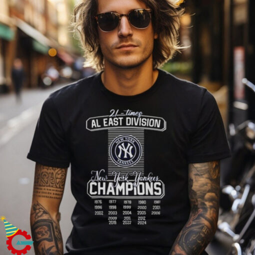 New York Yankees 21 Times AL East Division Champions 2024 Shirt