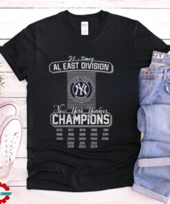 New York Yankees 21 Times AL East Division Champions 2024 Shirt