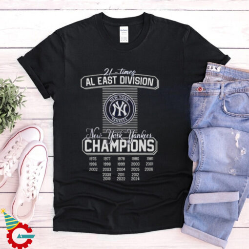 New York Yankees 21 Times AL East Division Champions 2024 Shirt