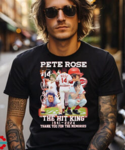 Nice The Hit King Pete Rose 1941 2024 thank you for the memories signature shirt