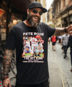 Nice The Hit King Pete Rose 1941 2024 thank you for the memories signature shirt