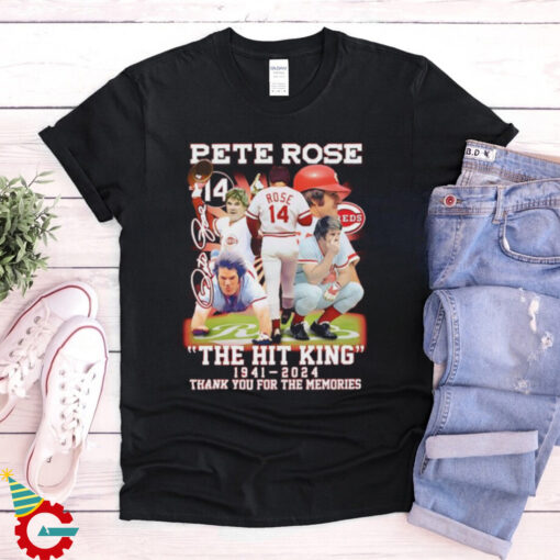 Nice The Hit King Pete Rose 1941 2024 thank you for the memories signature shirt