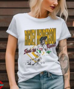 Oakland Athletics Rickey Henderson steals the 939 record player caricature shirt