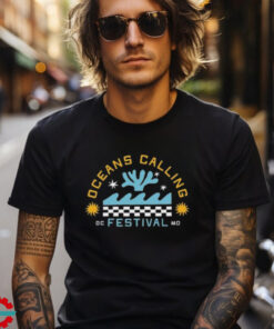 Oceans Calling Festival Checkered T Shirt