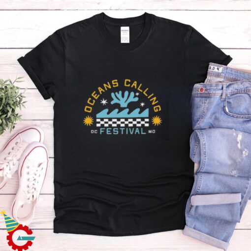 Oceans Calling Festival Checkered T Shirt