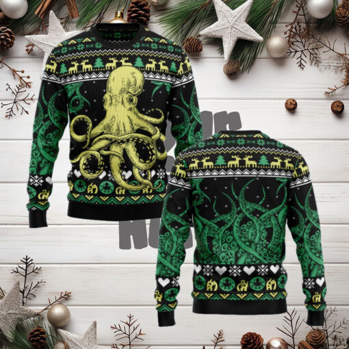 Octopus Cool Ugly Christmas Sweater