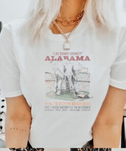 Official Alabama Crimson Tide Vs Tennessee Volunteers Lay Down Smokey The Third Saturday In Oct 19th 2024 Neyland Stadium shirt